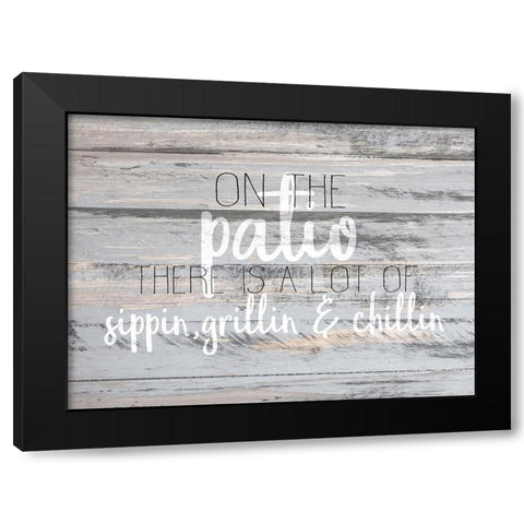 Patio Black Modern Wood Framed Art Print by Kimberly, Allen