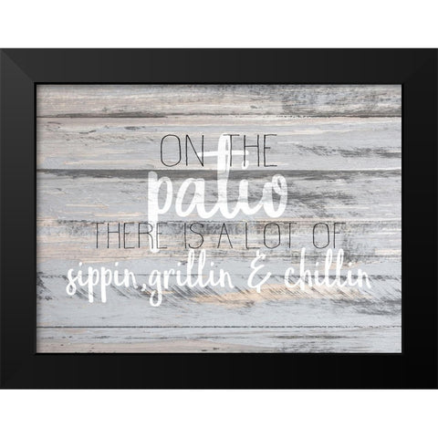 Patio Black Modern Wood Framed Art Print by Kimberly, Allen