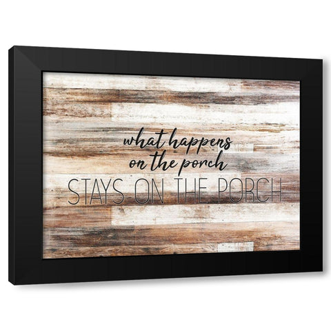 The Porch Black Modern Wood Framed Art Print with Double Matting by Kimberly, Allen
