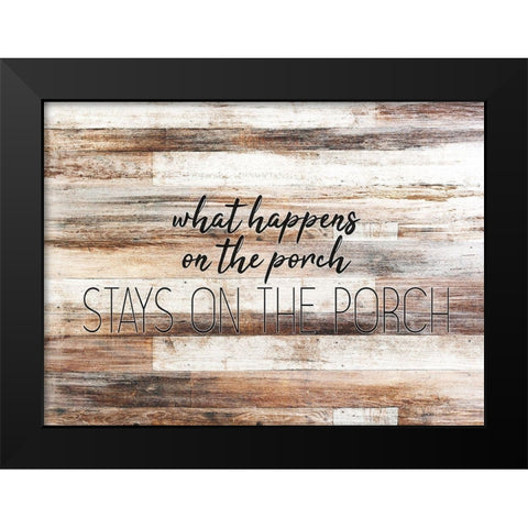 The Porch Black Modern Wood Framed Art Print by Kimberly, Allen