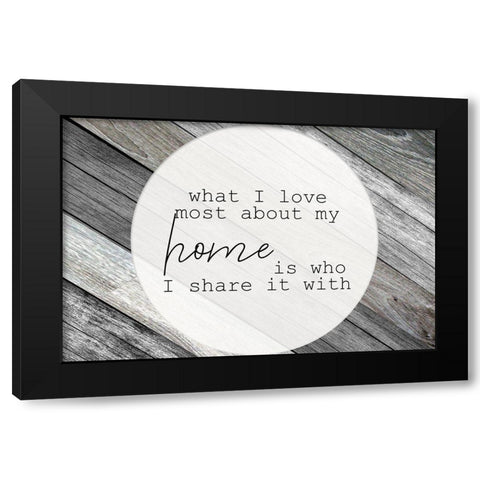 My Home Black Modern Wood Framed Art Print with Double Matting by Kimberly, Allen