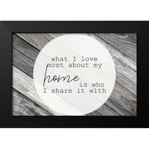 My Home Black Modern Wood Framed Art Print by Kimberly, Allen