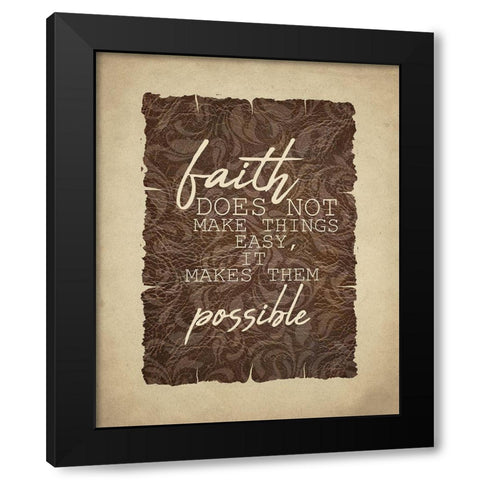 Hope Faith Love 2 Black Modern Wood Framed Art Print by Kimberly, Allen