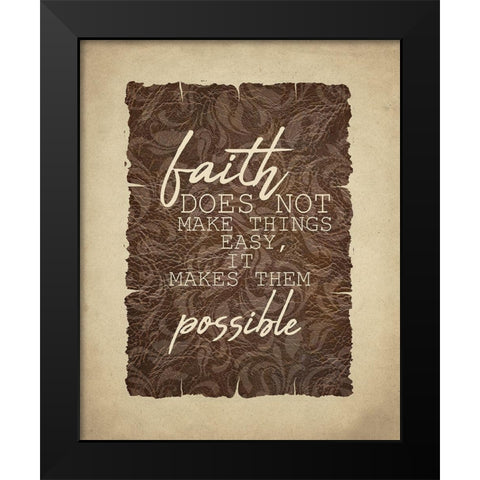 Hope Faith Love 2 Black Modern Wood Framed Art Print by Kimberly, Allen