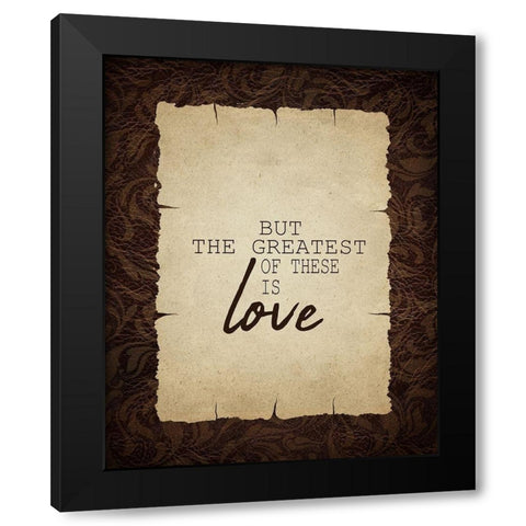 Hope Faith Love 3 Black Modern Wood Framed Art Print with Double Matting by Kimberly, Allen