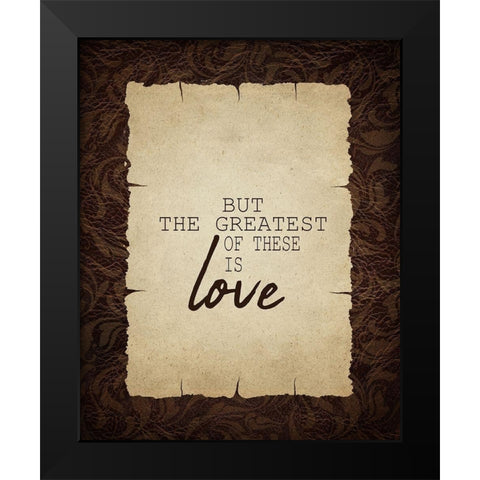 Hope Faith Love 3 Black Modern Wood Framed Art Print by Kimberly, Allen