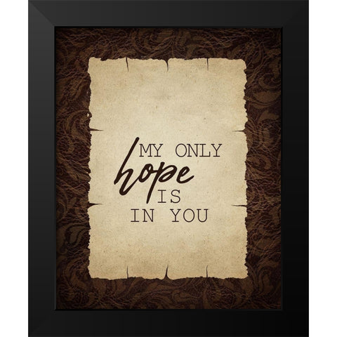 Hope Faith Love 1 Black Modern Wood Framed Art Print by Kimberly, Allen