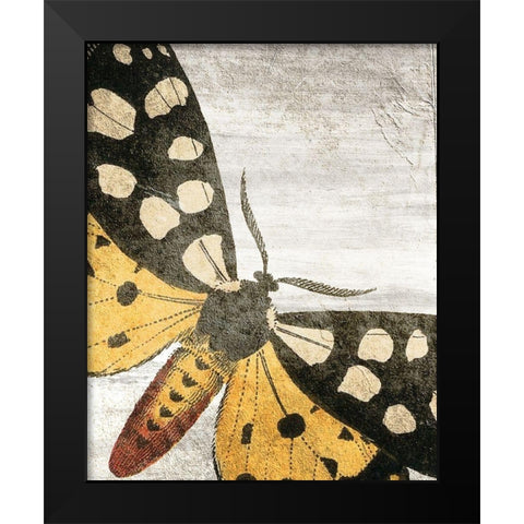 Vintage Butterfly 1 Black Modern Wood Framed Art Print by Kimberly, Allen