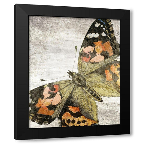 Vintage Butterfly 2 Black Modern Wood Framed Art Print by Kimberly, Allen