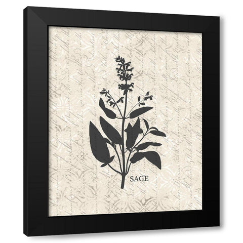 Fresh Sage Black Modern Wood Framed Art Print with Double Matting by Kimberly, Allen