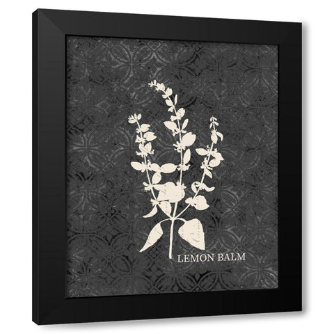 Fresh Lemon Balm Black Modern Wood Framed Art Print by Kimberly, Allen