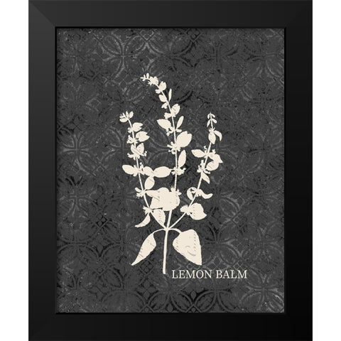 Fresh Lemon Balm Black Modern Wood Framed Art Print by Kimberly, Allen
