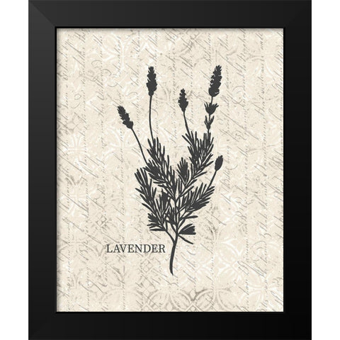Fresh Lavender Black Modern Wood Framed Art Print by Kimberly, Allen
