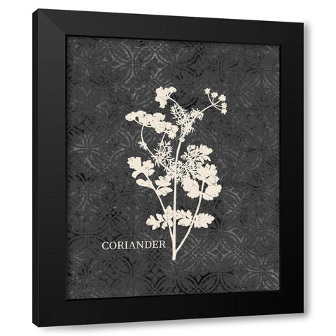 Fresh Coriander Black Modern Wood Framed Art Print by Kimberly, Allen