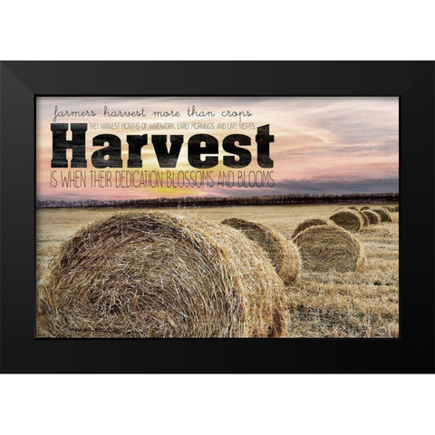 Farmers Harvest Black Modern Wood Framed Art Print by Kimberly, Allen