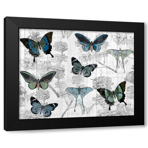 Butterfly Dreaming Black Modern Wood Framed Art Print with Double Matting by Kimberly, Allen