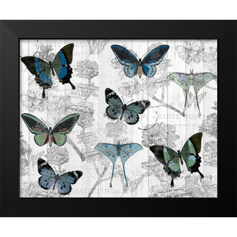 Butterfly Dreaming Black Modern Wood Framed Art Print by Kimberly, Allen