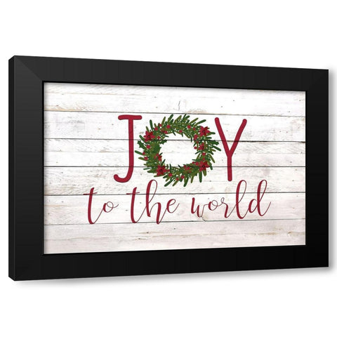 Joy to the World Black Modern Wood Framed Art Print by Kimberly, Allen
