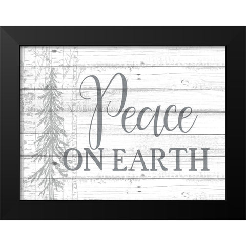 Peace on Earth 2 Black Modern Wood Framed Art Print by Kimberly, Allen