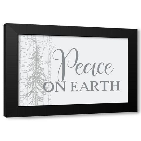 Peace on Earth Black Modern Wood Framed Art Print with Double Matting by Kimberly, Allen