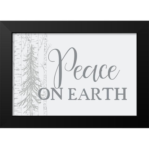 Peace on Earth Black Modern Wood Framed Art Print by Kimberly, Allen