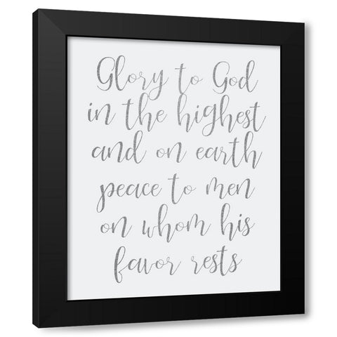 Glory to God Black Modern Wood Framed Art Print by Kimberly, Allen