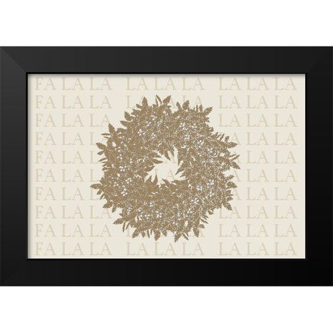 Fa La La Black Modern Wood Framed Art Print by Kimberly, Allen