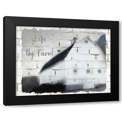 Life on the Farm 1 Black Modern Wood Framed Art Print by Kimberly, Allen