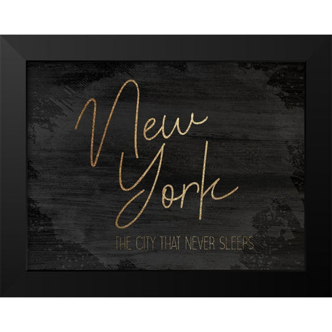 NYC Gold 2 Black Modern Wood Framed Art Print by Kimberly, Allen