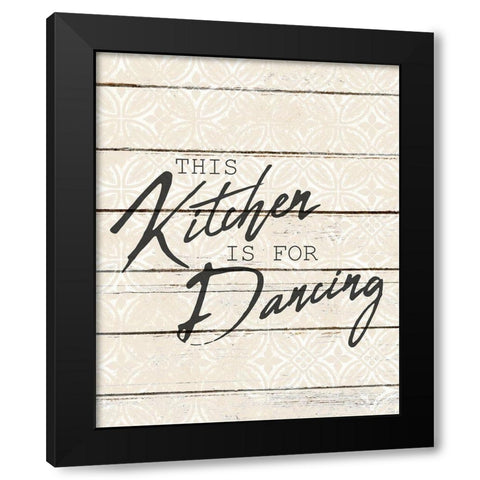For Dancing Black Modern Wood Framed Art Print by Kimberly, Allen