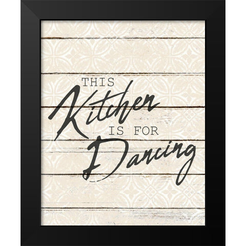 For Dancing Black Modern Wood Framed Art Print by Kimberly, Allen