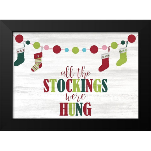 All the Stockings Black Modern Wood Framed Art Print by Kimberly, Allen