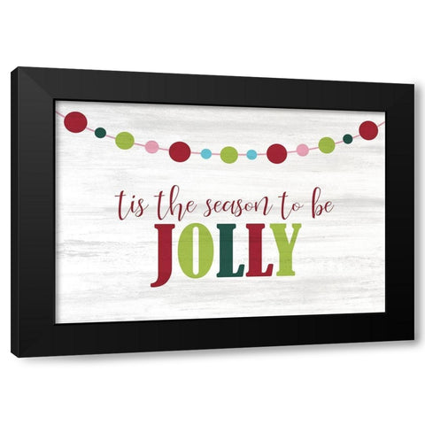 Tis the Season Black Modern Wood Framed Art Print with Double Matting by Kimberly, Allen