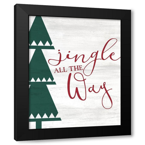 Jingle all the Way Black Modern Wood Framed Art Print with Double Matting by Kimberly, Allen