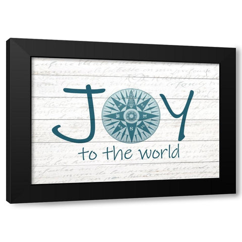 Joy Compass Black Modern Wood Framed Art Print by Kimberly, Allen
