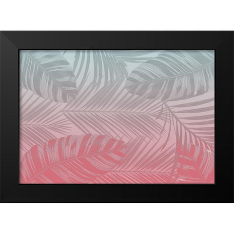 Ombre Palms 1 Black Modern Wood Framed Art Print by Kimberly, Allen