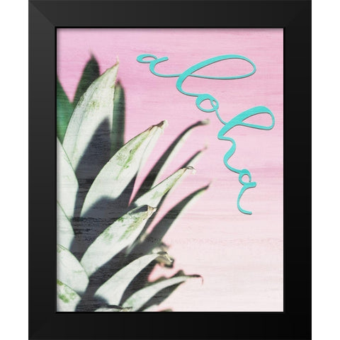 Aloha Black Modern Wood Framed Art Print by Kimberly, Allen