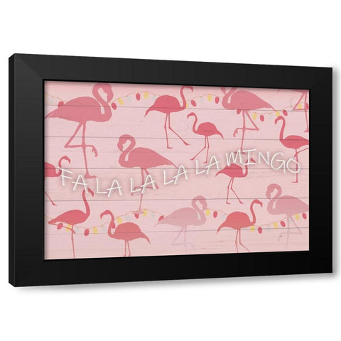 Fa La La La La Mingo Black Modern Wood Framed Art Print by Kimberly, Allen