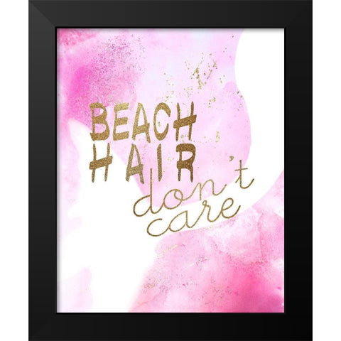 Beach Hair Black Modern Wood Framed Art Print by Kimberly, Allen