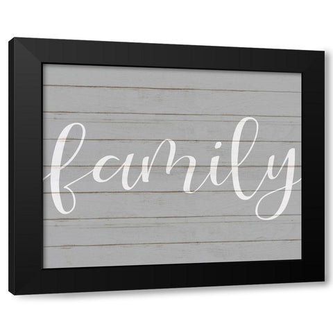 Family Black Modern Wood Framed Art Print with Double Matting by Kimberly, Allen