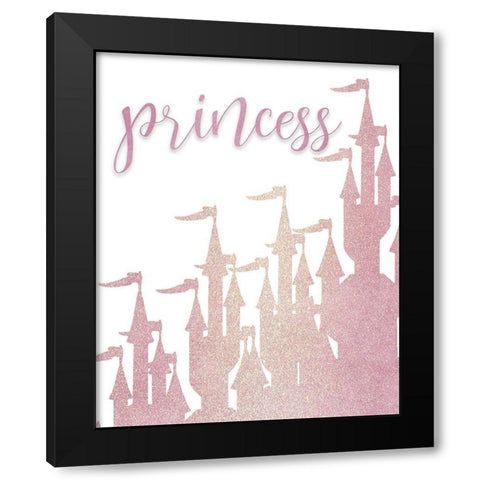 Hello Princess 2 Black Modern Wood Framed Art Print by Kimberly, Allen