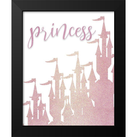Hello Princess 2 Black Modern Wood Framed Art Print by Kimberly, Allen