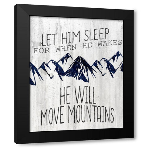 Let Him Move Black Modern Wood Framed Art Print with Double Matting by Kimberly, Allen