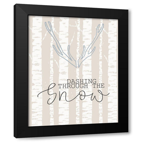 Dashing Through The Snow Black Modern Wood Framed Art Print with Double Matting by Kimberly, Allen