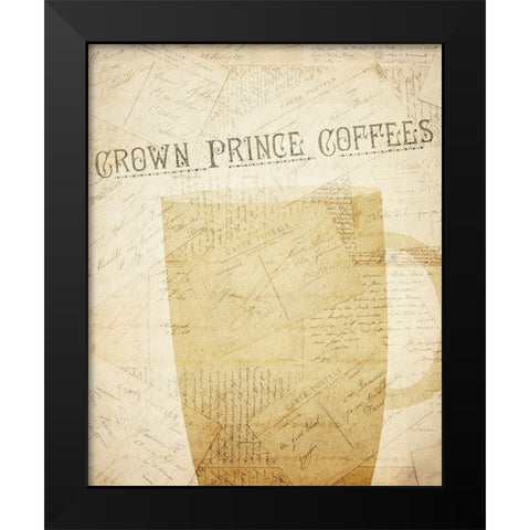 Coffee 1 Black Modern Wood Framed Art Print by Kimberly, Allen