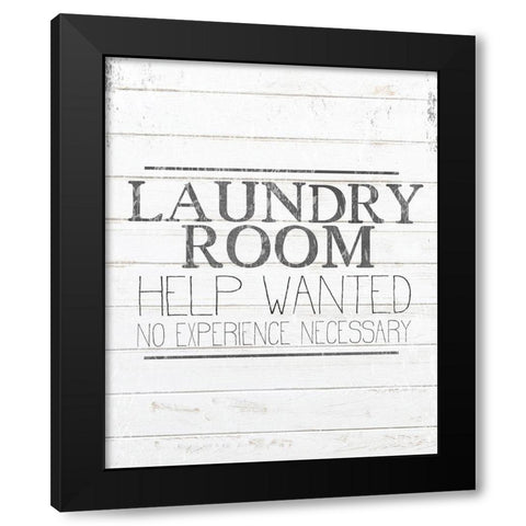 Help Wanted Black Modern Wood Framed Art Print by Kimberly, Allen