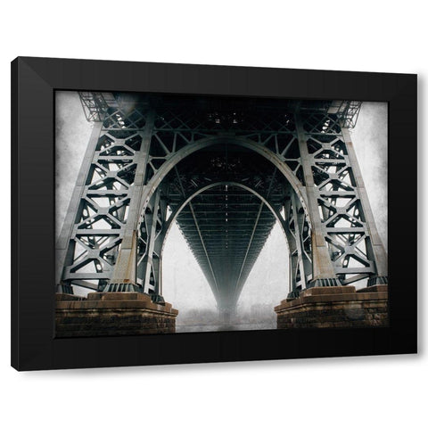 Under the Bridge Black Modern Wood Framed Art Print by Kimberly, Allen