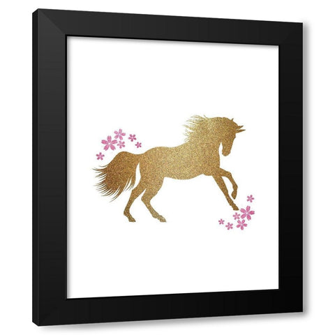 Be a Unicorn 1 Black Modern Wood Framed Art Print by Kimberly, Allen