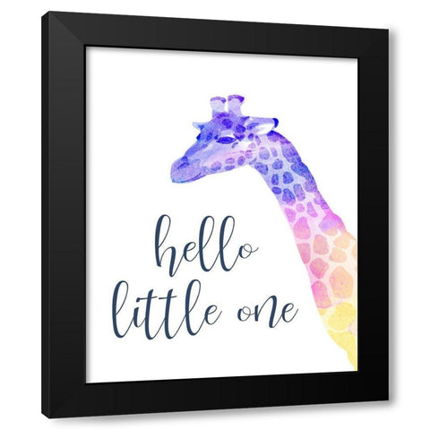 Hello Little One Black Modern Wood Framed Art Print with Double Matting by Kimberly, Allen