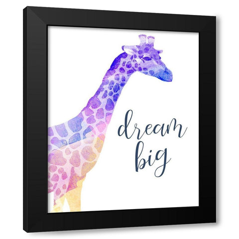 Dream Big Black Modern Wood Framed Art Print with Double Matting by Kimberly, Allen